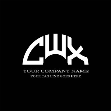 CWX harf logosu vektör grafikli yaratıcı tasarım
