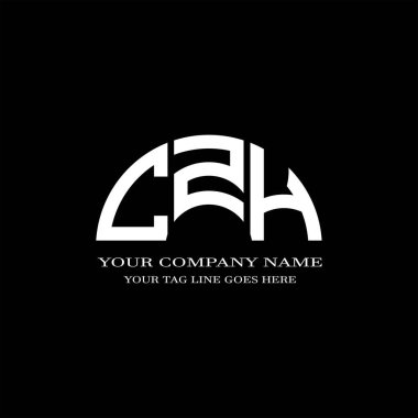 CZH harf logosu vektör grafikli yaratıcı tasarım