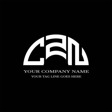 CZN harfi logosu vektör grafikli yaratıcı tasarım