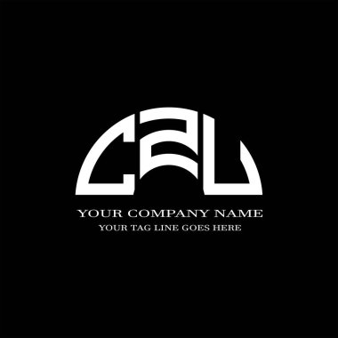 Vektör grafikli CZU harf logosu yaratıcı tasarımı