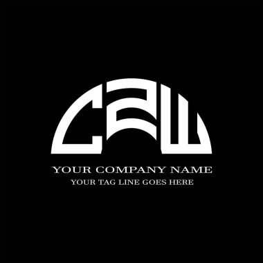 Vektör grafikli CZW harf logosu yaratıcı tasarımı