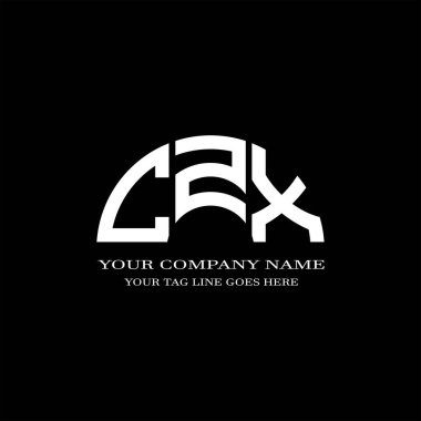 Vektör grafikli CZX harf logosu yaratıcı tasarımı