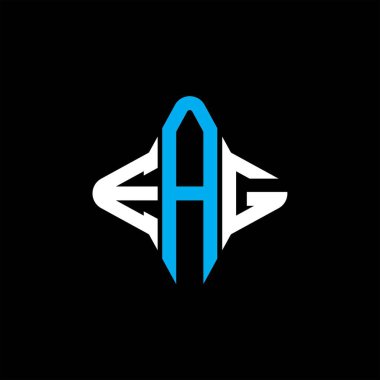 Vektör grafikli EAG harf logosu yaratıcı tasarımı