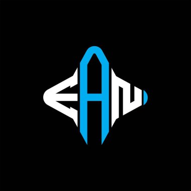 Vektör grafikli EAN harf logosu yaratıcı tasarımı