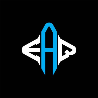 EAQ harfi logosu vektör grafikli yaratıcı tasarım