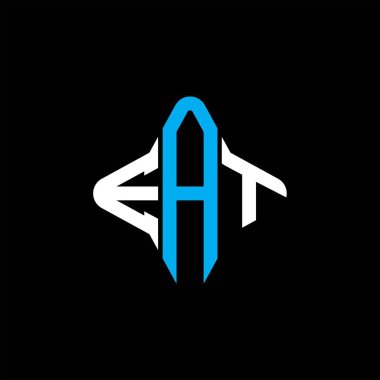 Vektör grafikli harf logosu yaratıcı tasarımı ye