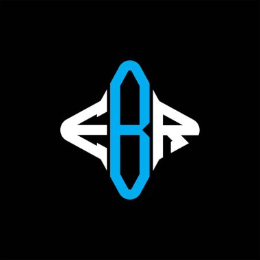 Vektör grafikli EBR harf logosu yaratıcı tasarımı