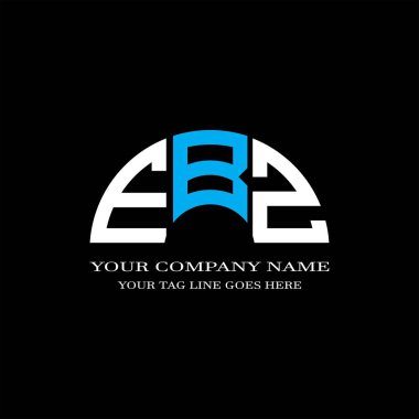 Vektör grafikli EBZ harf logosu yaratıcı tasarımı