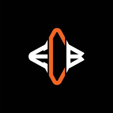 Vektör grafikli ECB harf logosu yaratıcı tasarımı