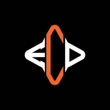 Vektör grafikli ECD harf logosu yaratıcı tasarımı