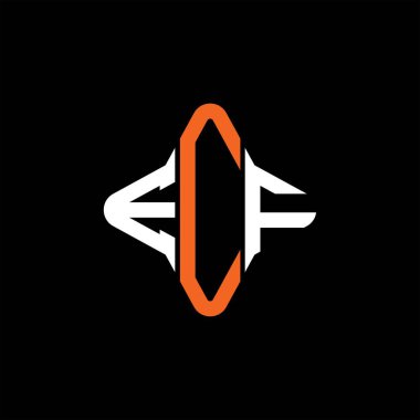 ECF harfi logosu vektör grafikli yaratıcı tasarım