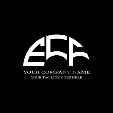 ECF harfi logosu vektör grafikli yaratıcı tasarım