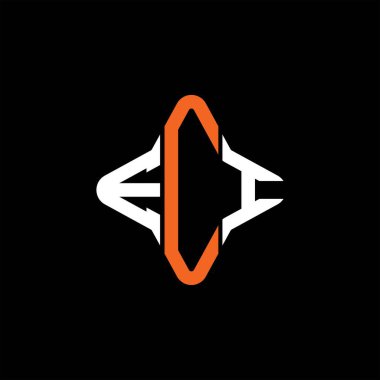 Vektör grafikli ECI harf logosu yaratıcı tasarımı