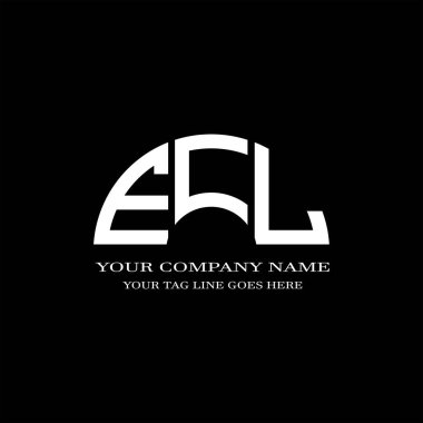 Vektör grafikli ECL harf logosu yaratıcı tasarımı