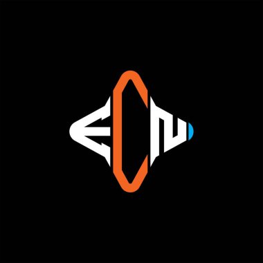 Vektör grafikli ECN harf logosu yaratıcı tasarımı