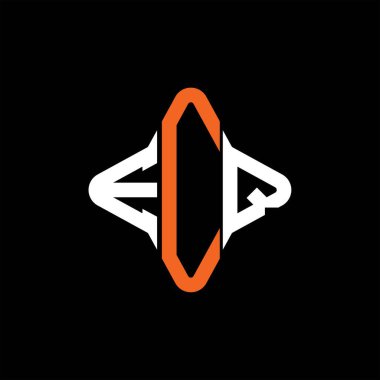 Vektör grafikli ECQ harf logosu yaratıcı tasarımı