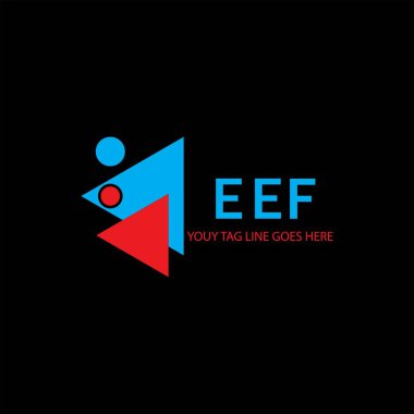 EEF harfi logosu vektör grafikli yaratıcı tasarım