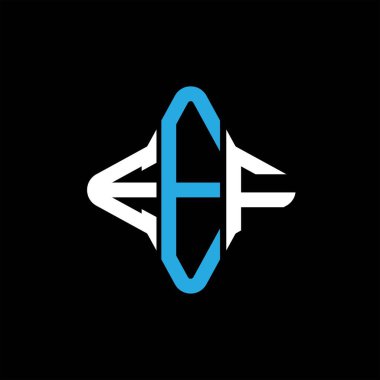 EEF harfi logosu vektör grafikli yaratıcı tasarım