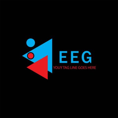 EEG harfi logosu vektör grafikli yaratıcı tasarım