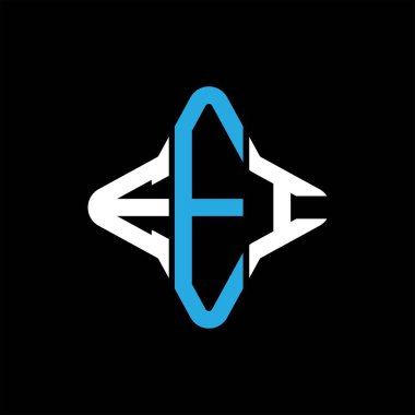 Vektör grafikli AÇİ harf logosu yaratıcı tasarımı