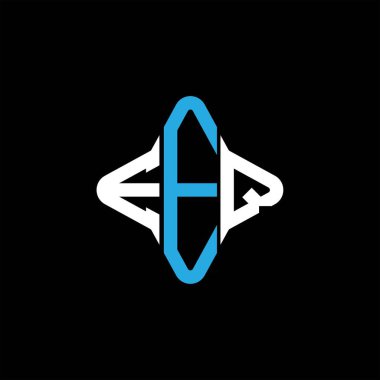 EEQ harfi logosu vektör grafikli yaratıcı tasarım