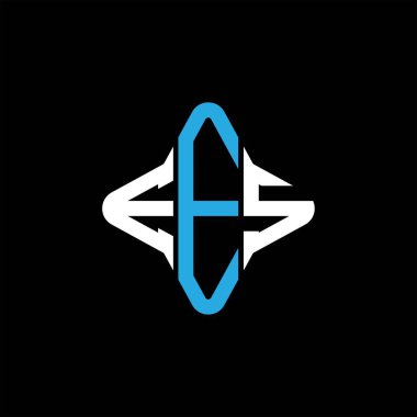 EES harfi logosu vektör grafikli yaratıcı tasarım