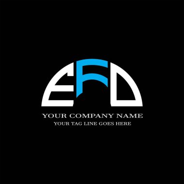 EFD harf logosu vektör grafikli yaratıcı tasarım
