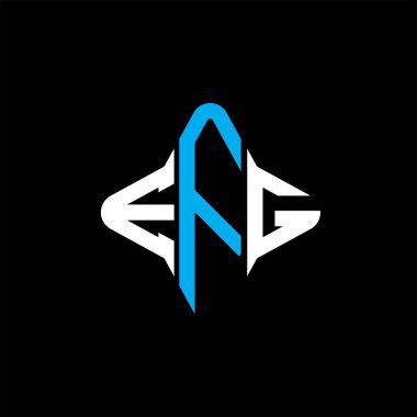 Vektör grafikli EFG harf logosu yaratıcı tasarımı