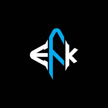 Vektör grafikli EFK harf logosu yaratıcı tasarımı
