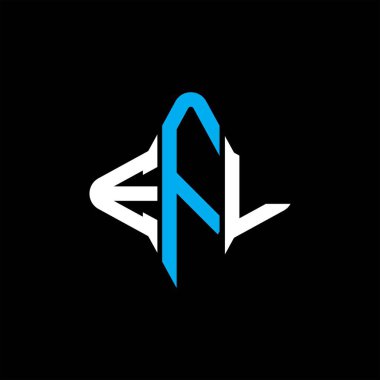 Vektör grafikli EFL harf logosu yaratıcı tasarımı