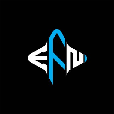 EFN harfi logosu vektör grafikli yaratıcı tasarım