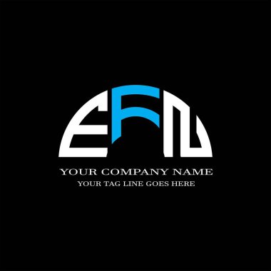 EFN harfi logosu vektör grafikli yaratıcı tasarım