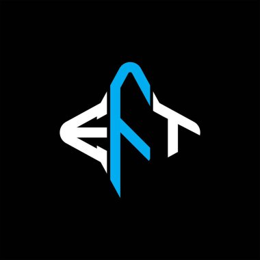 Vektör grafikli EFT harf logosu yaratıcı tasarımı