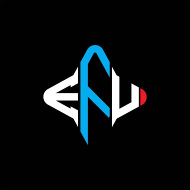 EFU harfi logosu vektör grafikli yaratıcı tasarım