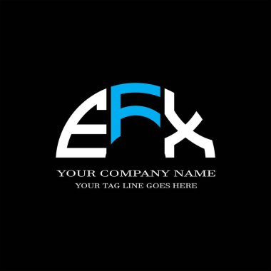 Vektör grafikli EFX harf logosu yaratıcı tasarımı
