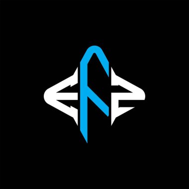 Vektör grafikli EFZ harf logosu yaratıcı tasarımı