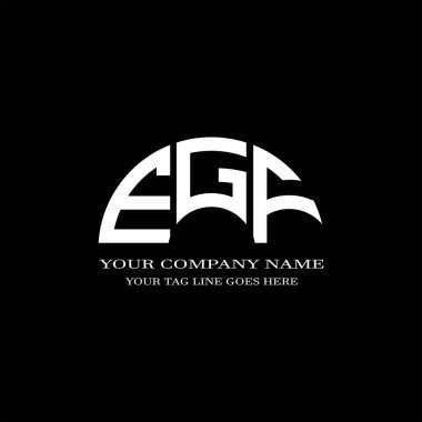 Vektör grafikli EGF harf logosu yaratıcı tasarımı