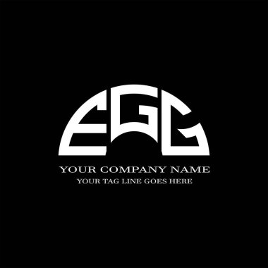Vektör grafikli EGG harf logosu yaratıcı tasarımı