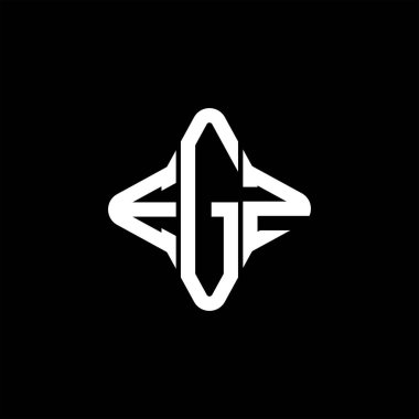 Vektör grafikli EGZ harf logosu yaratıcı tasarımı