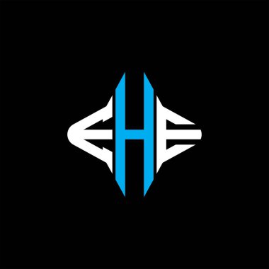 EHE harf logosu vektör grafikli yaratıcı tasarım
