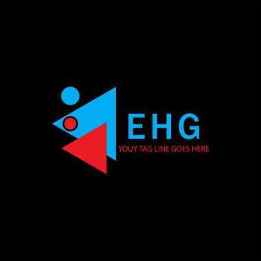 Vektör grafikli EHG harf logosu yaratıcı tasarımı