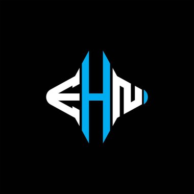 EHN harfi logosu vektör grafikli yaratıcı tasarım