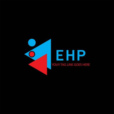 Vektör grafikli EHP harf logosu yaratıcı tasarımı