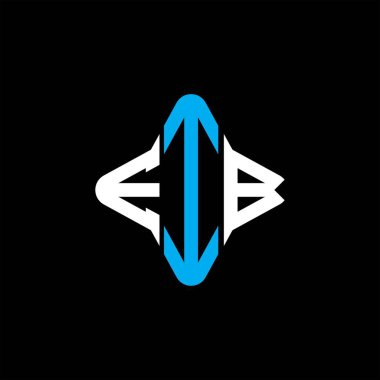 Vektör grafikli EIB harf logosu yaratıcı tasarımı