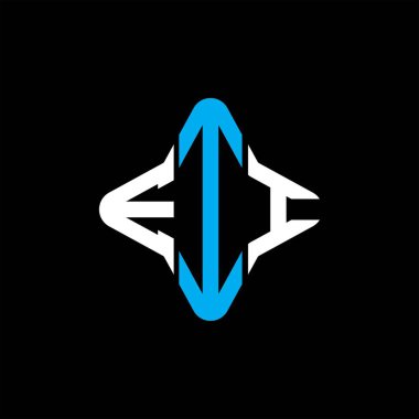 Vektör grafikli EII harf logosu yaratıcı tasarımı