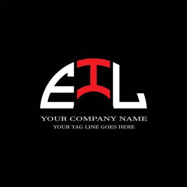 Vektör grafikli EIL harf logosu yaratıcı tasarımı