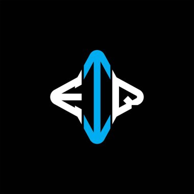 Vektör grafikli EIQ harf logosu yaratıcı tasarımı