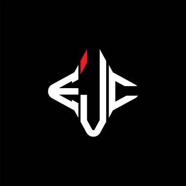 Vektör grafikli EJC harf logosu yaratıcı tasarımı