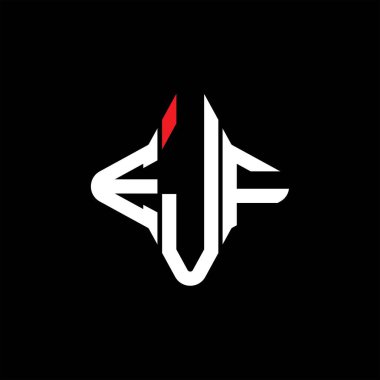 EJF harf logosu vektör grafikli yaratıcı tasarım