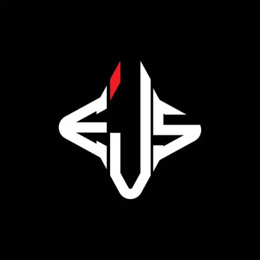 EJS harfi logosu vektör grafikli yaratıcı tasarım